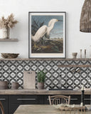 John James Audubon - Weißer Vogel am Teich