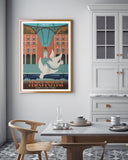 Pierre Fix-Masseau - Art Deco Werbeplakat - Tauben am Bahnhof