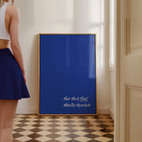 Freu dich nicht zu spät in Blau