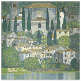 Gustav Klimt - Kirche in Cassone (Landschaft mit Zypressen) (1913)