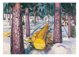 Edward Munch - Gelber Baumstamm (1912)