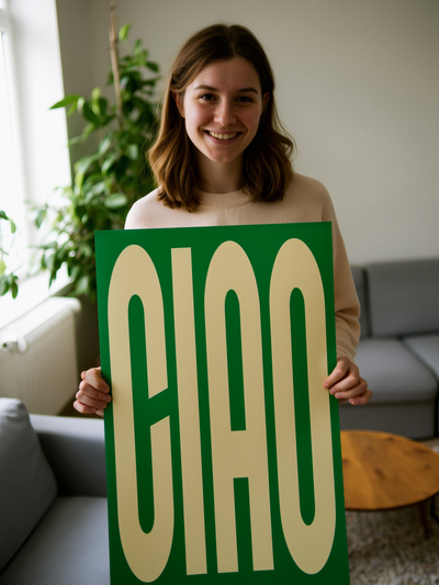 Ciao Poster in Grün