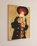 Egon Schiele - Frau mit schwarzem Hut