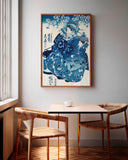 Utagawa Kuniyoshi - Ogiya Uchi Hanaogi in Blau