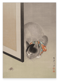 Ōide Tōkō - Katze beobachtet eine Spinne