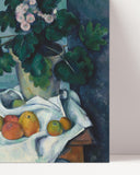 Paul Cézanne - Stillleben mit Äpfeln und einem Topf Primeln