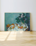 Paul Cézanne - Stillleben mit Äpfeln und einem Topf Primeln