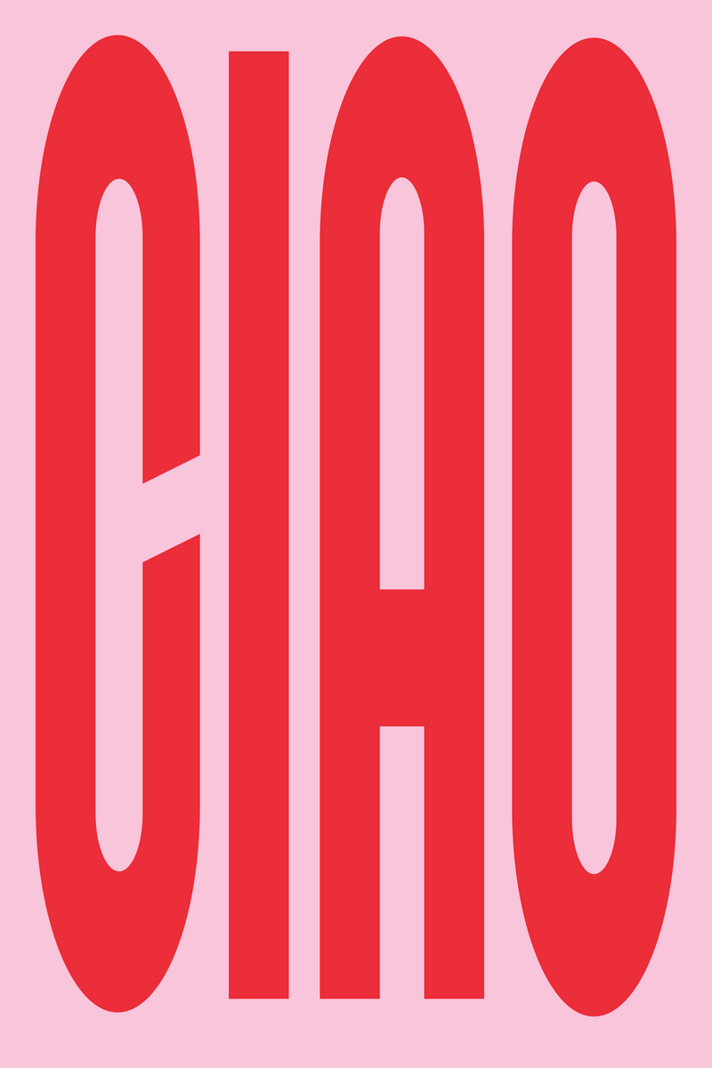 Ciao Poster in Rot