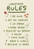 Christmas Rules Poster in Grün
