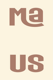 Maus Typografie Poster in Beige