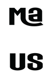 Maus Typografie Poster in schwarz-weiß