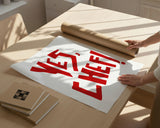 Yes, Chef! Poster in Rot