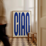 Ciao Poster in Blau