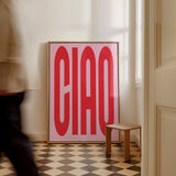 Ciao Poster in Rot