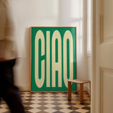 Ciao Poster in Grün