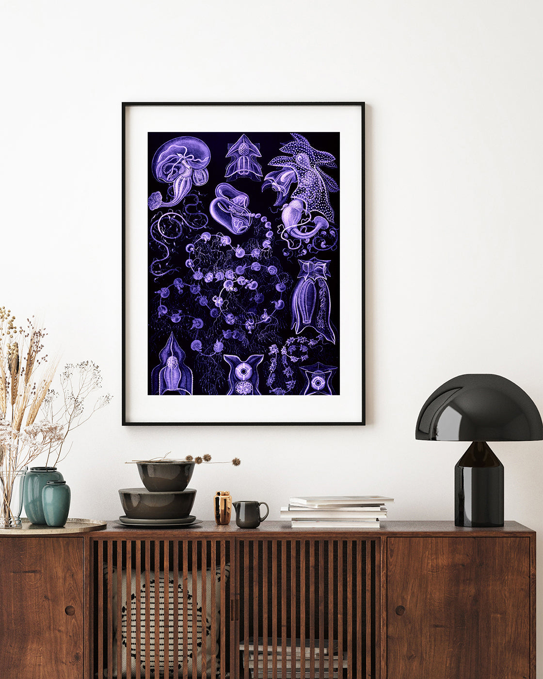 Ernst Haeckel - Kunstformen des Meeres in violett