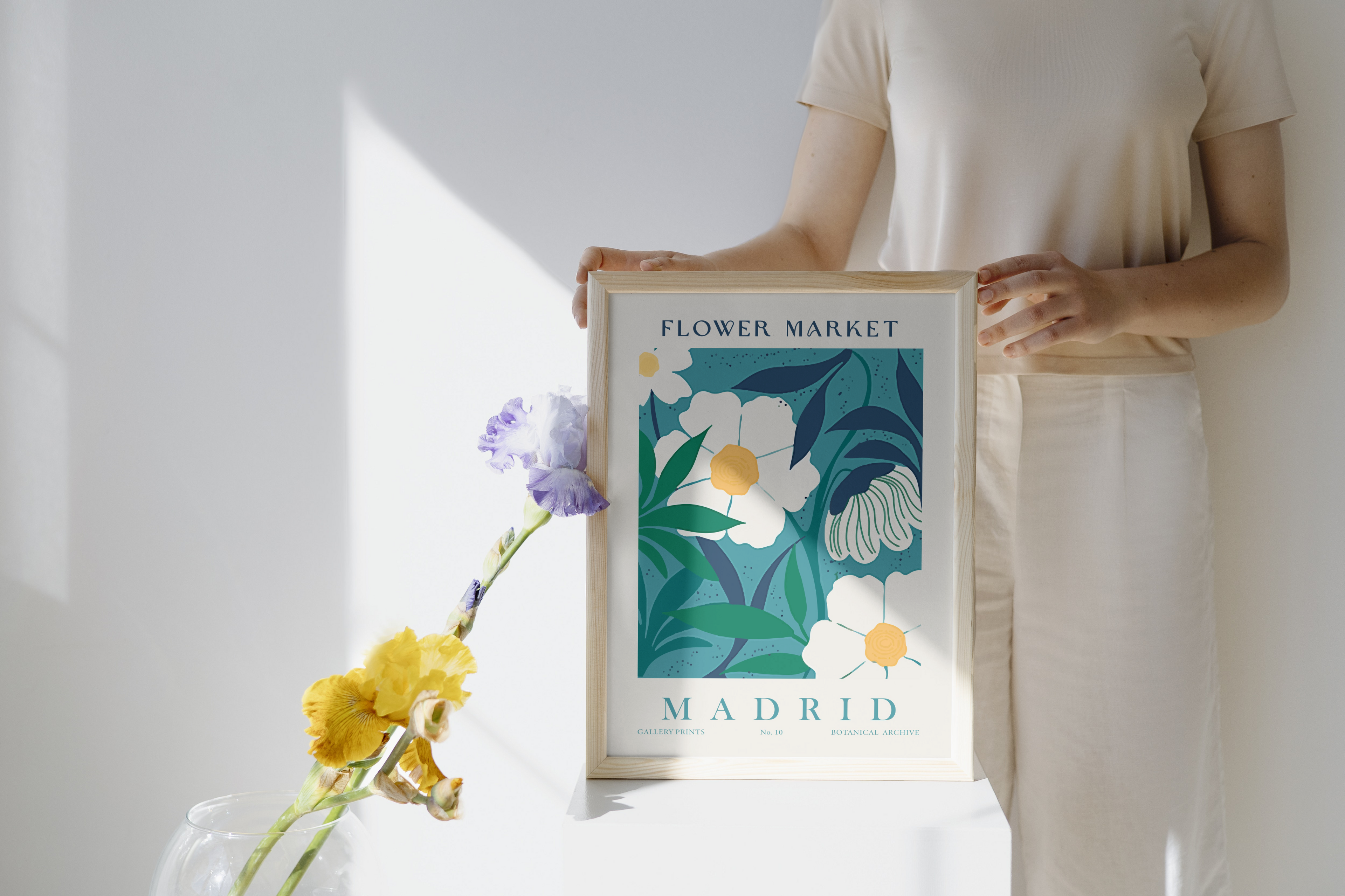 Madrid Flower Market Poster
