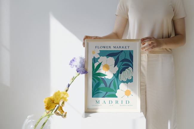 Madrid Flower Market Poster Hover Image