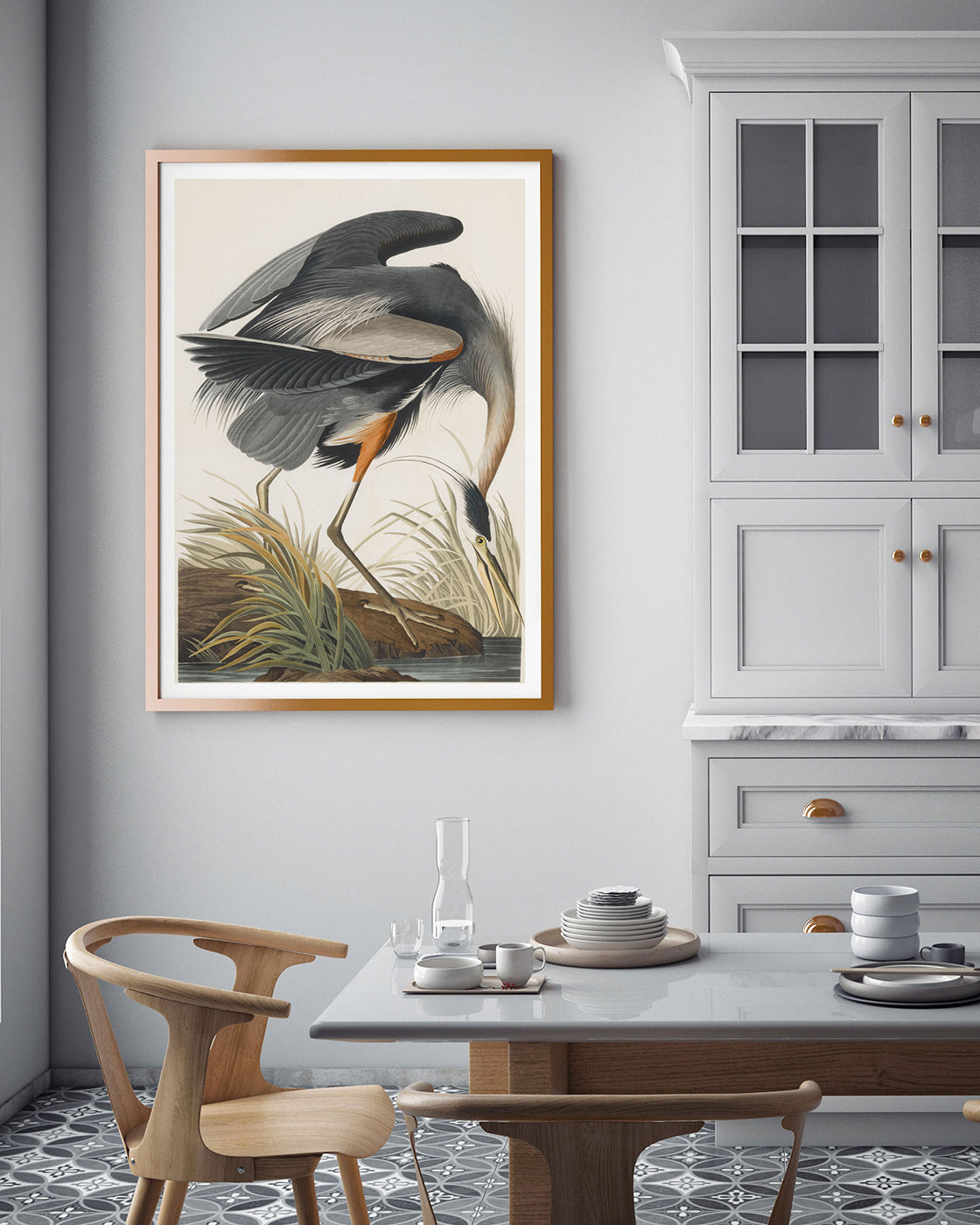 John James Audubon - Kranich auf Futtersuche