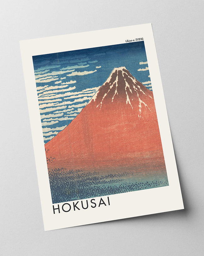 Katsushika Hokusai - Museum-Poster Südwind, klarer Himmel (Gaifū kaisei) Main Image