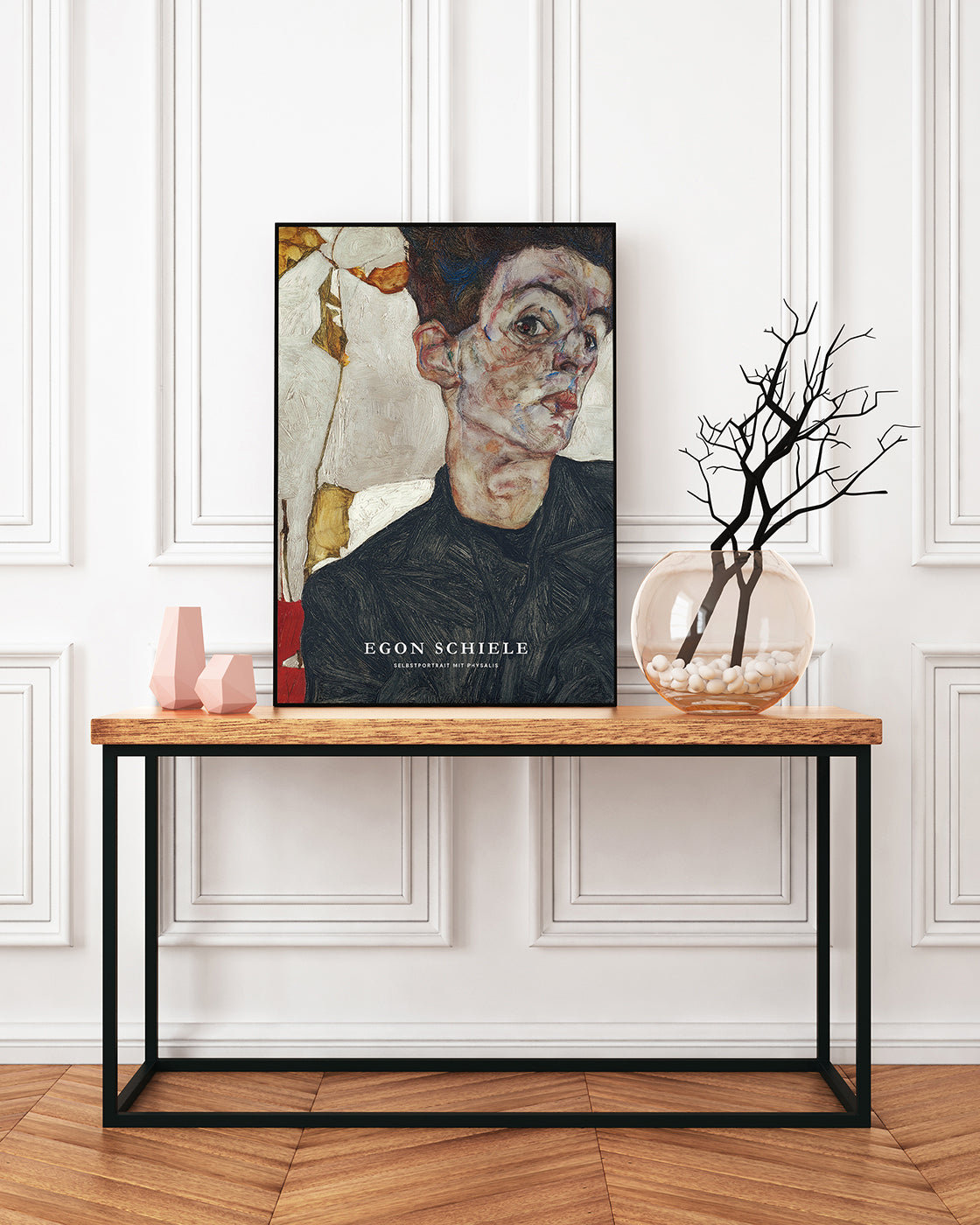 Egon Schiele - Museum-Poster II Selbstportait mit Physalis
