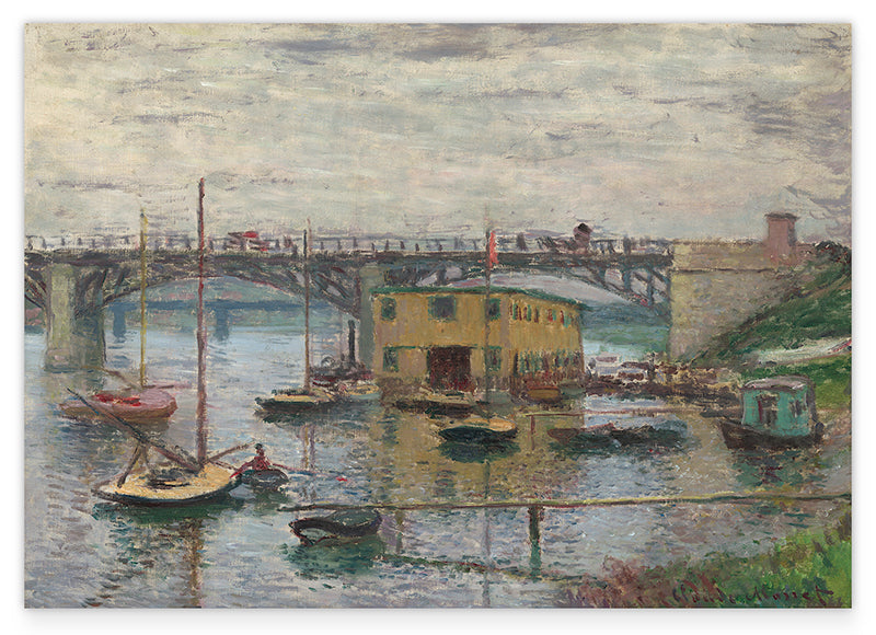 Claude Monet - Brücke bei Argenteuil an einem grauen Tag (1876)