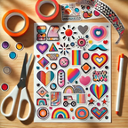 Sticker-Bogen A4 mit Konturstanzung - Aufkleber