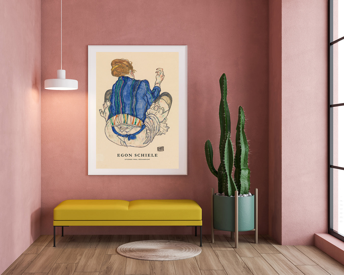 Egon Schiele - Museum-Poster II Sitzende Frau, Rückansicht