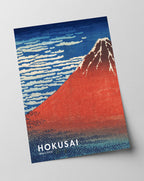 Katsushika Hokusai - Museum-Poster II Südwind, klarer Himmel (Gaifū kaisei)