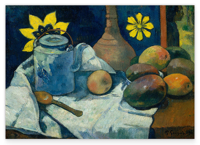 Paul Gauguin - Stillleben mit Teekanne und Früchten Hover Image