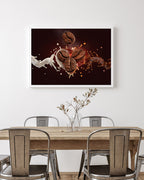 Kaffeebohne trifft auf Milch