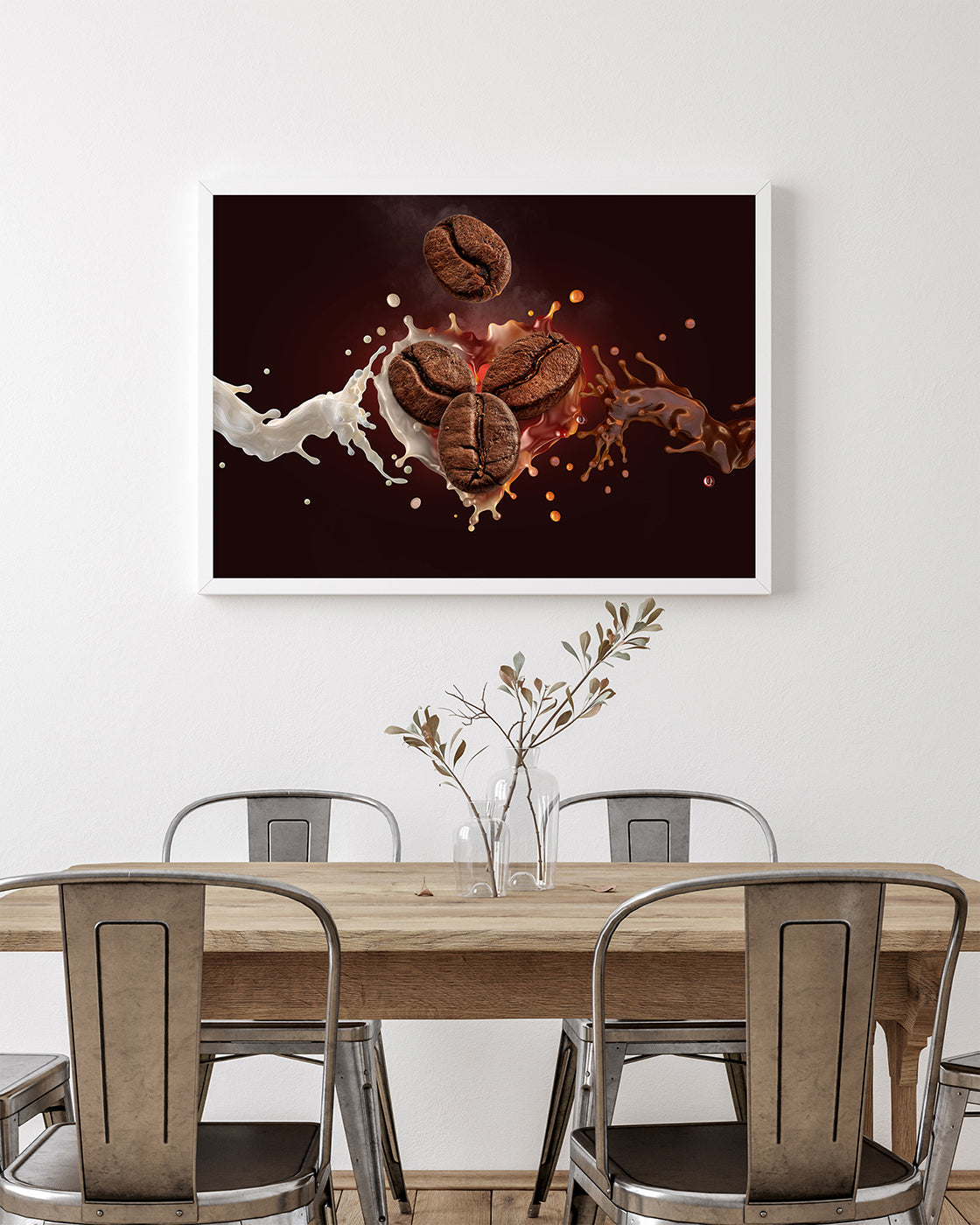 Kaffeebohne trifft auf Milch