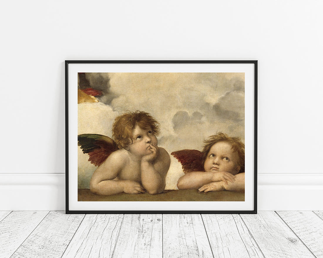 Raphael - Sixtinische Madonna, zwei Engel