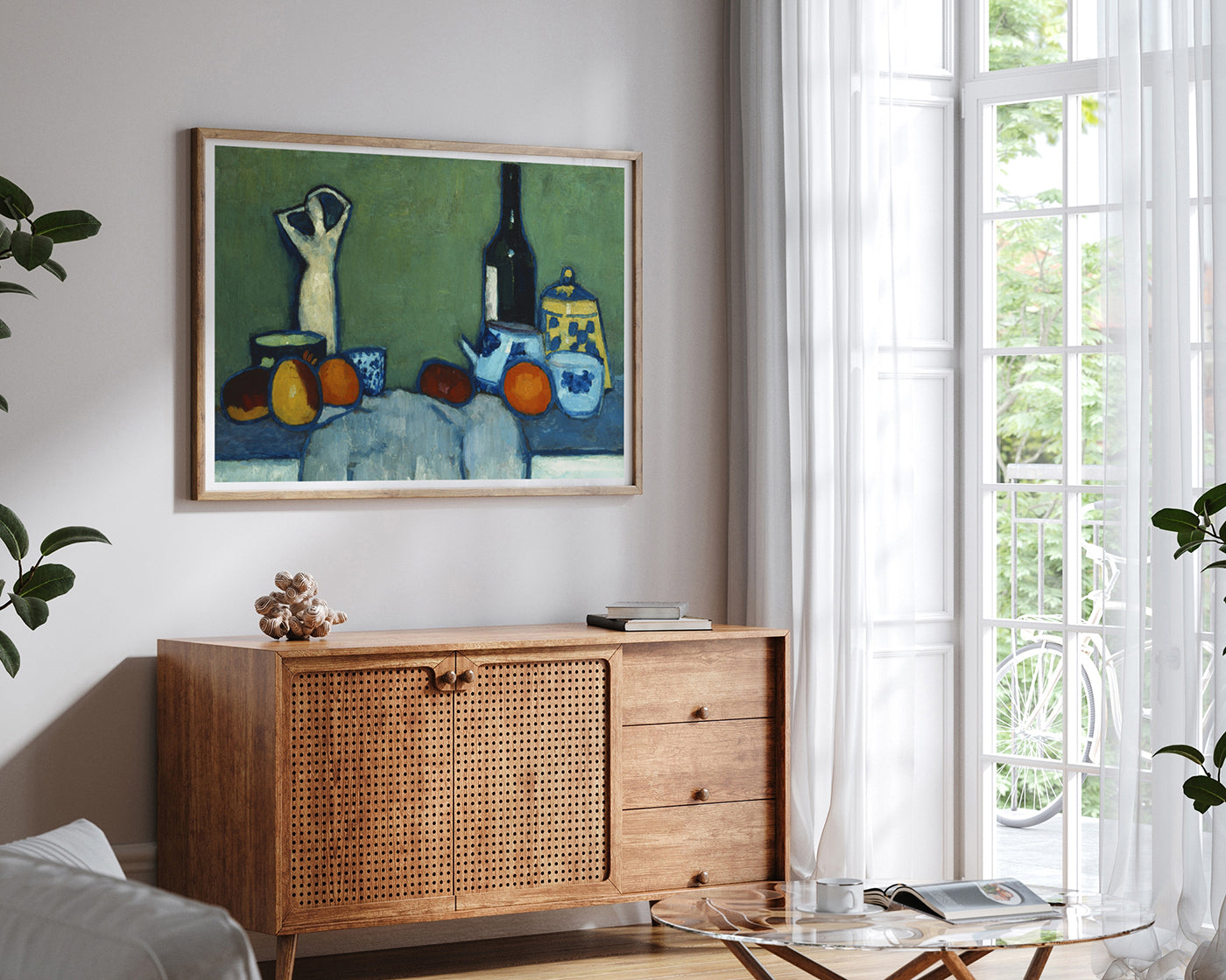 Alexej von Jawlensky - Stilleben mit Früchten, Figur, Flasche