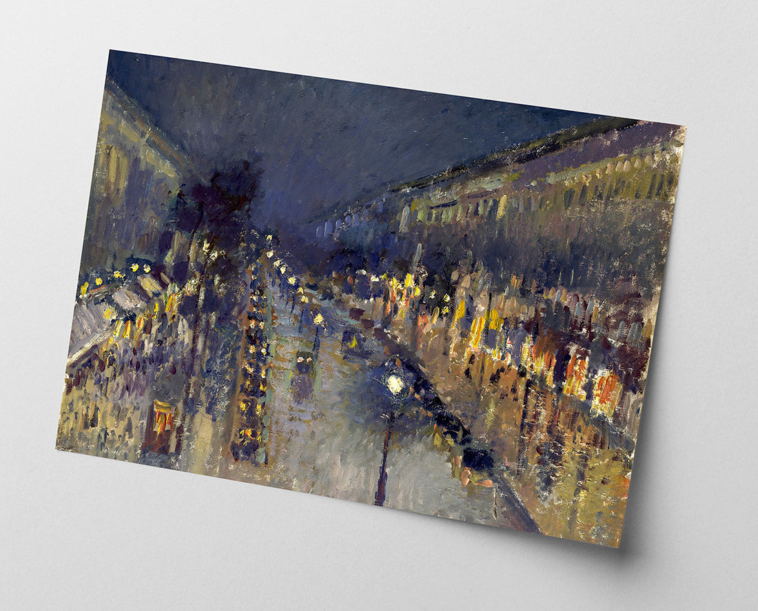 Camille Pissarro - The Boulevard Montmartre at Night