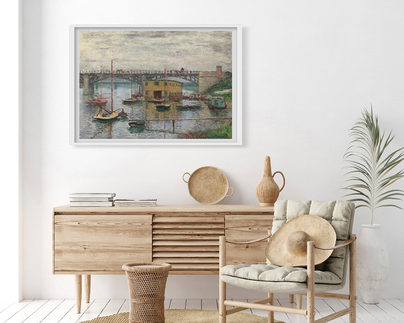 Claude Monet - Brücke bei Argenteuil an einem grauen Tag (1876)