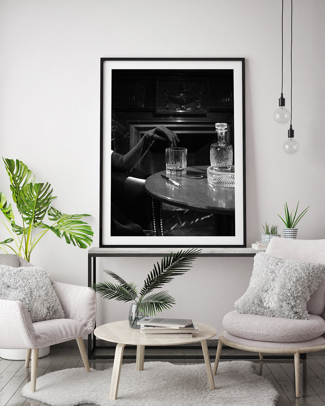 Elegante Drinks - Schwarz-Weiß