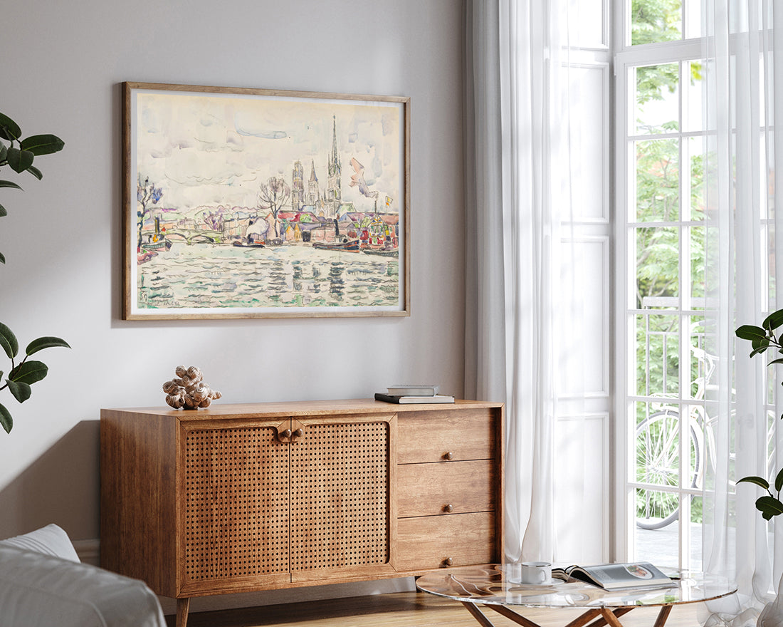 Paul Signac - Flussszene: Rouen