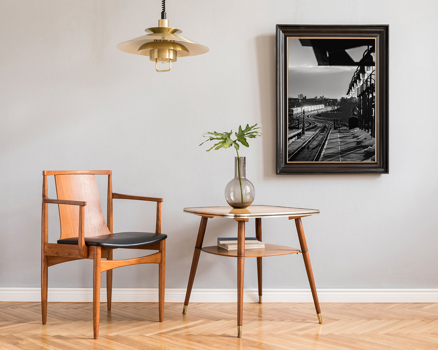 Zugstation - Schwarz-Weiß