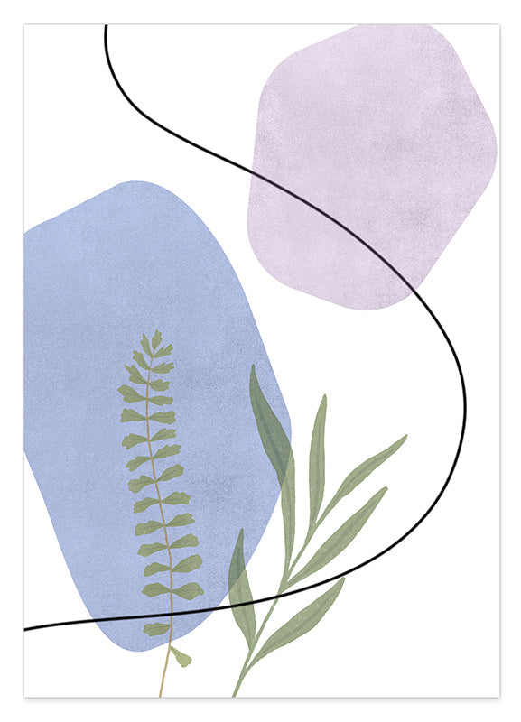 Blätter vor abstrakten Formen II Hover Image