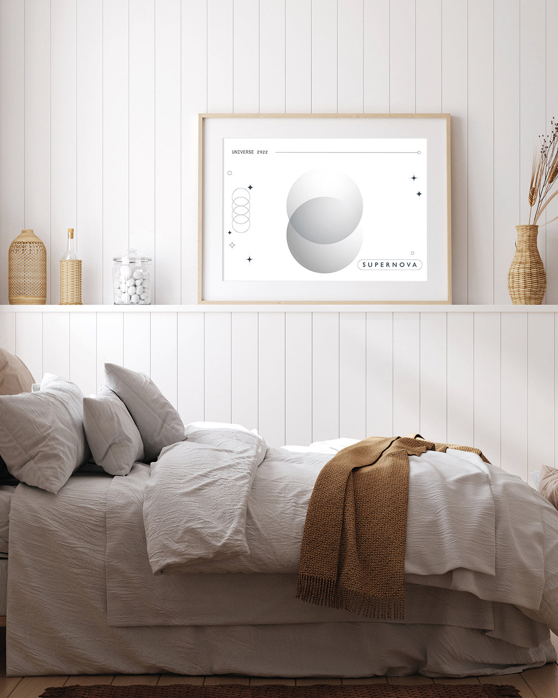 Supernova - Kreise in Grau