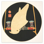 Itō Jakuchū - Papagei auf schwarzem Hintergrund