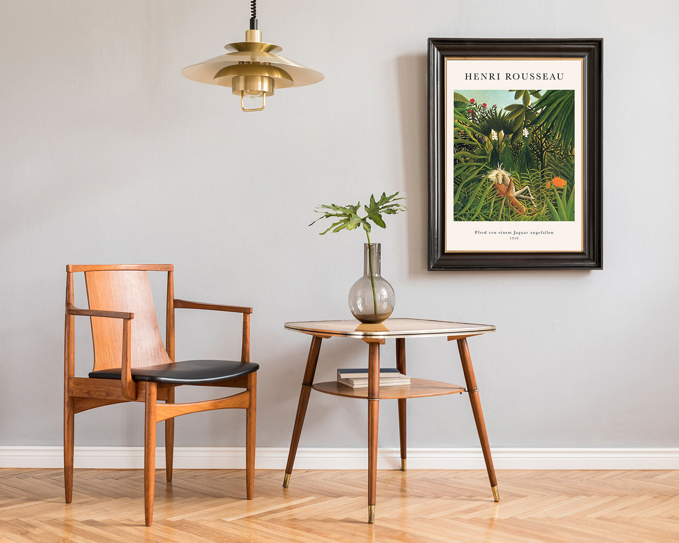 Henri Rousseau - Museum-Poster Pferd von einem Jaguar angefallen