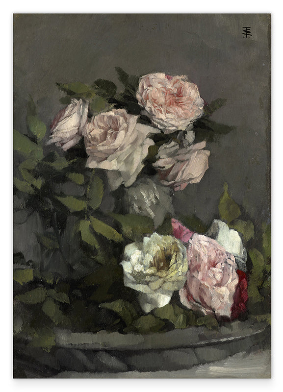 Wilhelm Trübner - Stillleben mit Rosen Hover Image