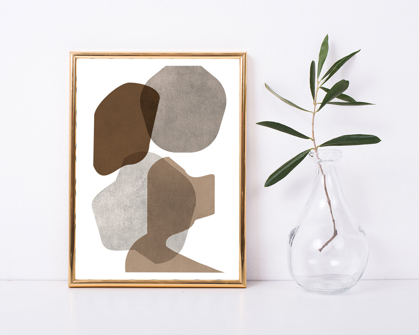 Abstrakte Formen in Naturtönen