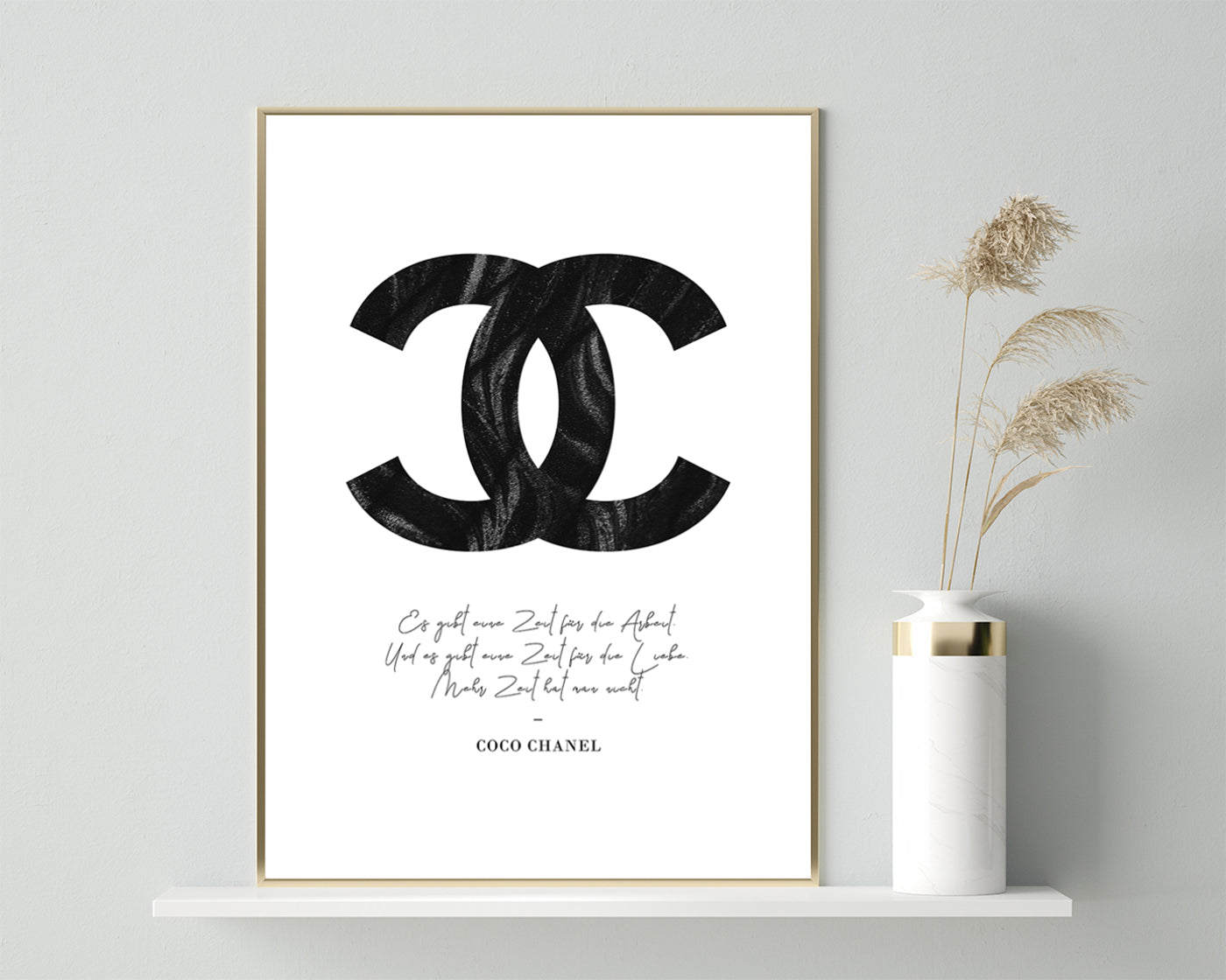 Zitat von Coco Chanel - Mode-Ikone - Schwarz-Weiß