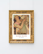 Alfons Mucha - Museum-Poster Bohemian Frau mit Musikinstrument