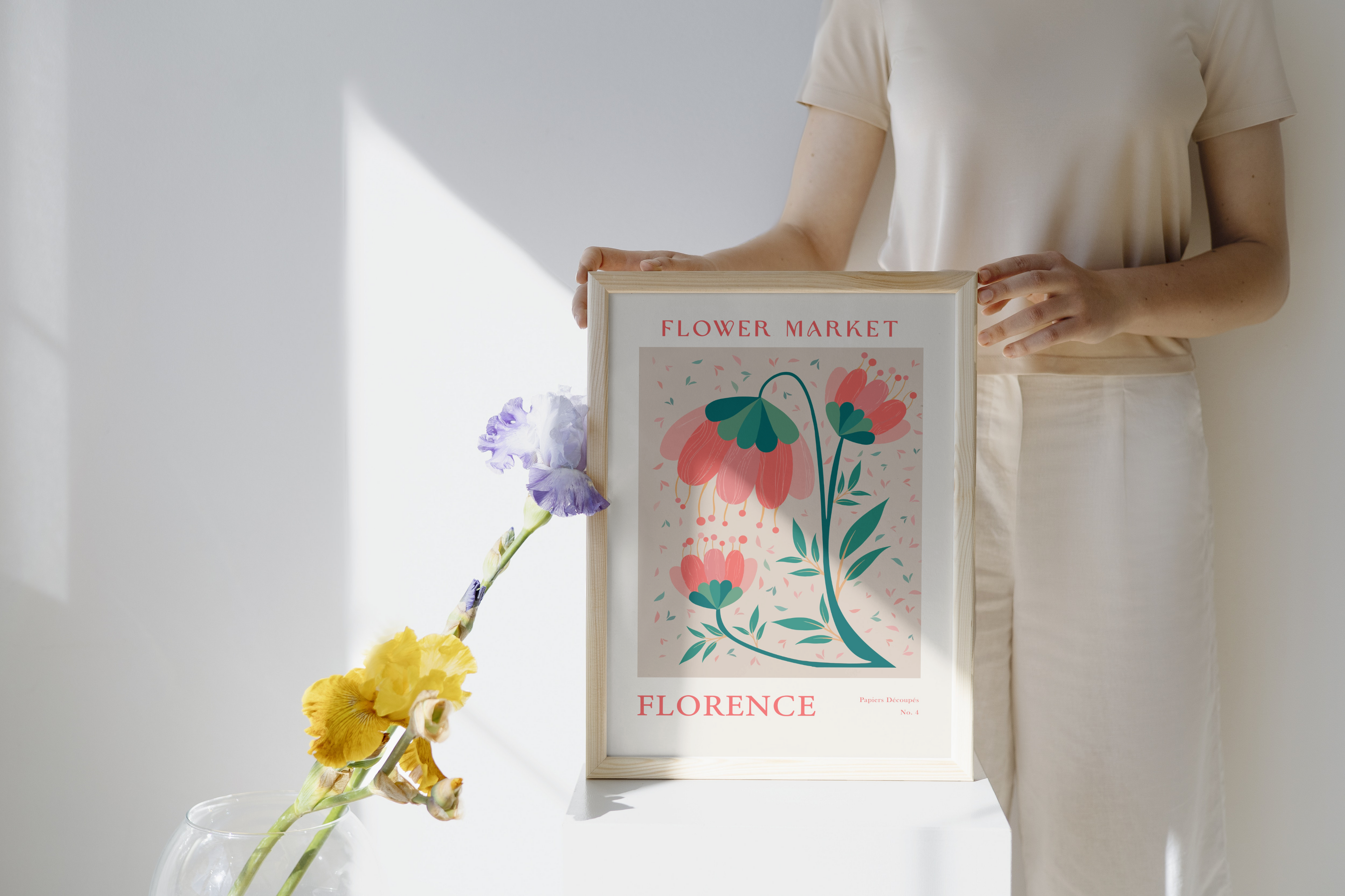 Florence Flower Market Poster