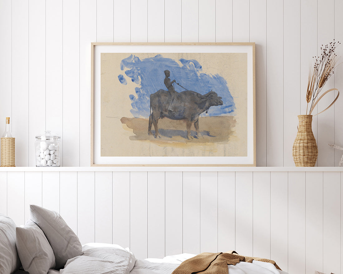 John Singer Sargent - Junge auf Wasserbüffel (aus Sammelalbum)