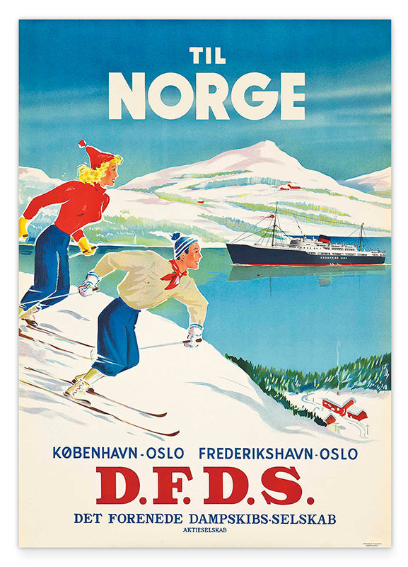 Pierre Fix-Masseau - Art Deco Werbeplakat - Wintersport in Skandinavien Hover Image